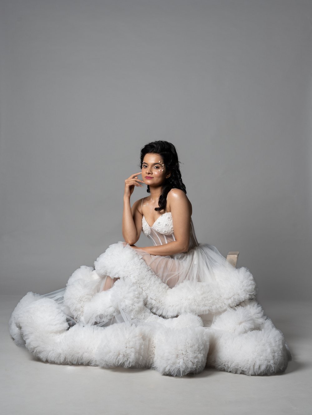 The Layered Corset Gown, side view