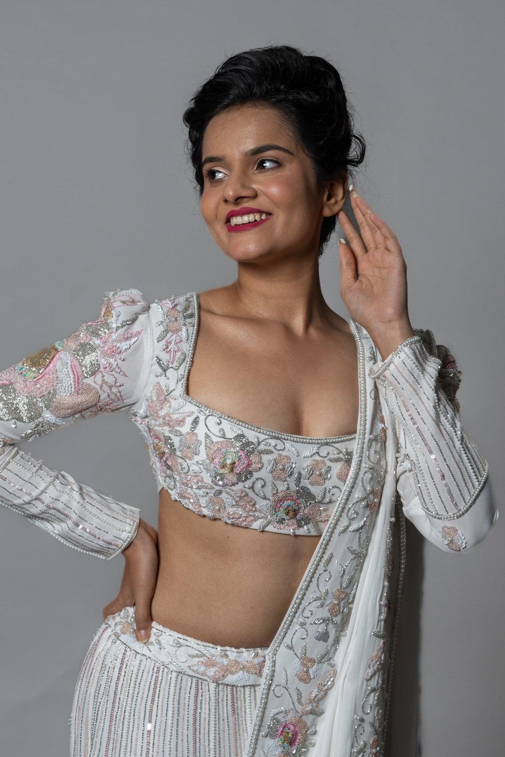 The Rosy Dream Lehenga, back view